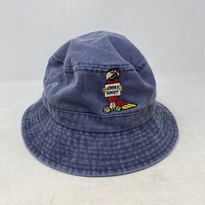Vintage Jimmy Buffett 2001 Tour Bucket Hat Washed Navy Blue Parrot Mascot Hat
